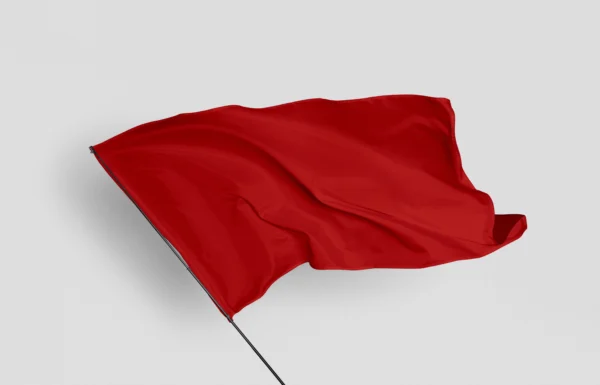Image of red flag representing the warning signs for look for when improving intranet enagement.